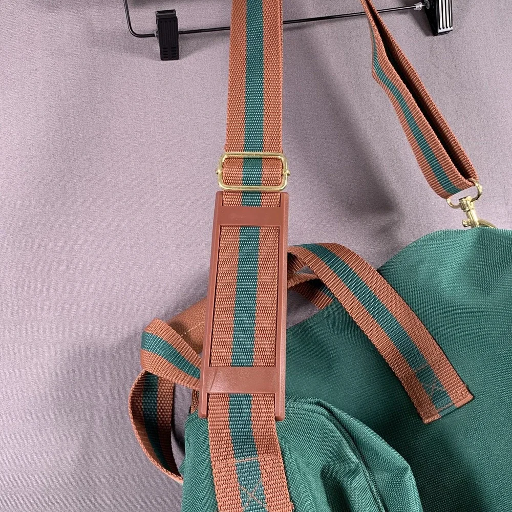 Vintage Ralph Lauren Polo Perfume Duffel Bag Green Brown Canvas Shoulder‎ Strap